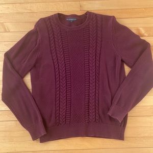 Guess crewneck sweater with cable knit detail